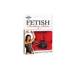  Fetish Fantasy Beginners Furry Cuffs Red 